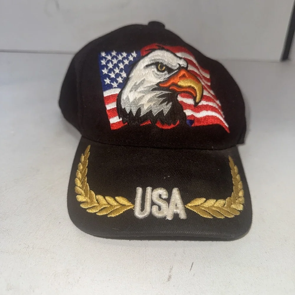 Blue - USA Washington DC - Baseball Hat MAGA Republican Eagle American Trump